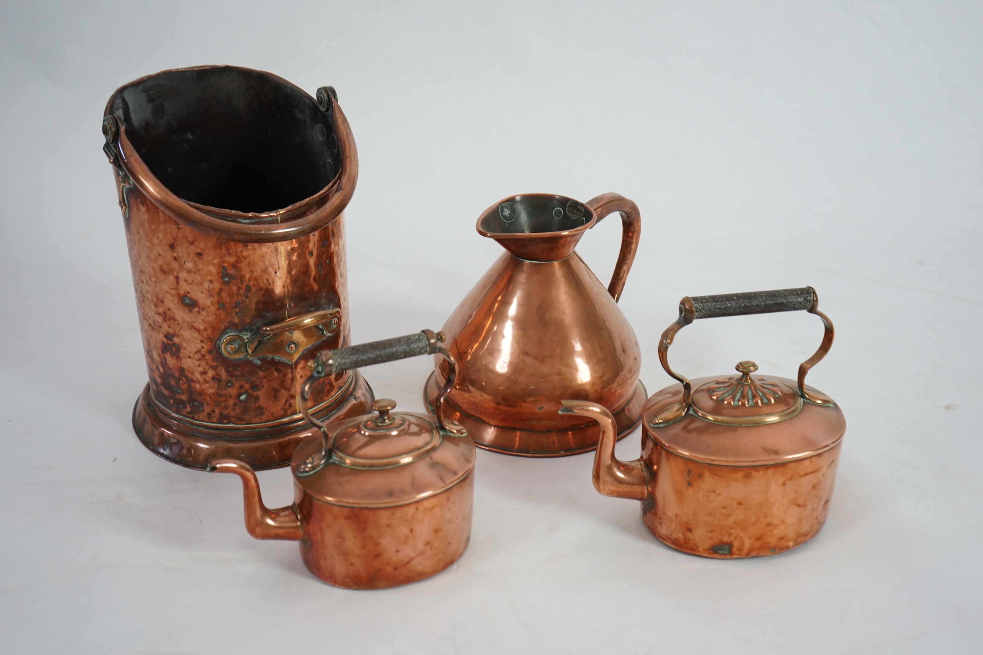 A Victorian Loftus of Oxford Street copper one gallon flagon